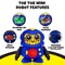 Power Your Fun Tok Tok Mini Voice Changer Robot Toy for Kids - Blue